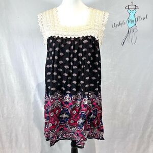 Kori America lace yoke boho dress size small